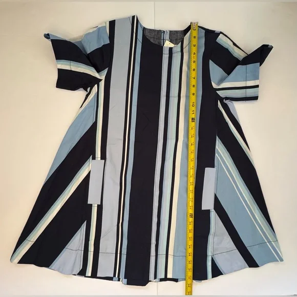 Anthropologie ‘The Emmy’ Short-Sleeve Swing Mini Dress by Maeve - Blue XS - Picture 10 of 10